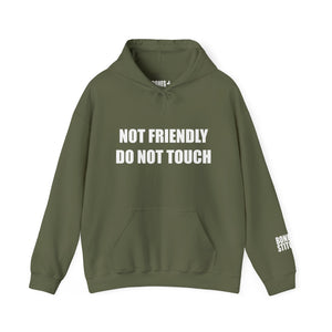 Not Friendly Fleece Hoodie - Cozy, Genderless, Crew Gift
