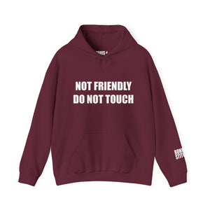 Not Friendly Fleece Hoodie - Cozy, Genderless, Crew Gift
