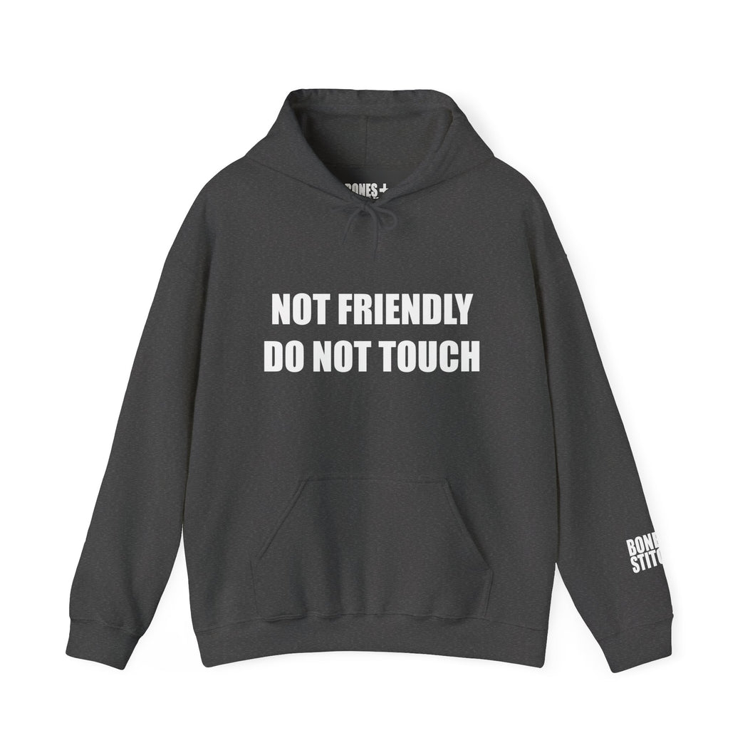 Not Friendly Fleece Hoodie - Cozy, Genderless, Crew Gift