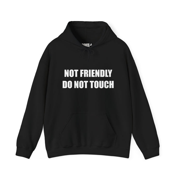 Not Friendly Fleece Hoodie - Cozy, Genderless, Crew Gift