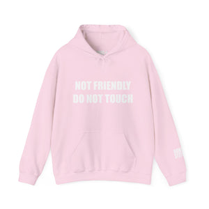Not Friendly Fleece Hoodie - Cozy, Genderless, Crew Gift
