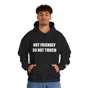 Not Friendly Fleece Hoodie - Cozy, Genderless, Crew Gift