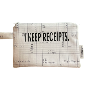 I Keep Receipts Zipper Pouch/Receipt Bag