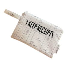 Load image into Gallery viewer, I Keep Receipts Zipper Pouch/Receipt Bag